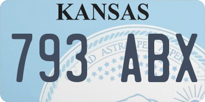 KS license plate 793ABX