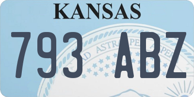 KS license plate 793ABZ