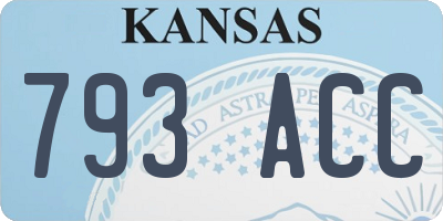 KS license plate 793ACC