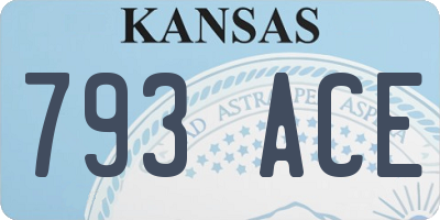 KS license plate 793ACE
