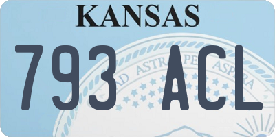 KS license plate 793ACL