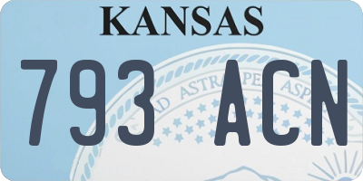 KS license plate 793ACN