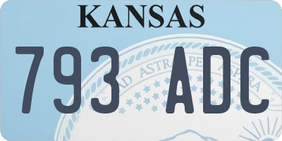 KS license plate 793ADC