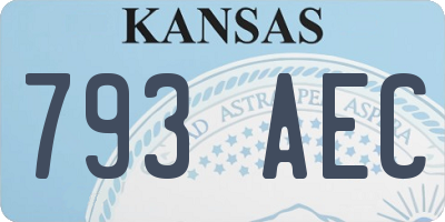 KS license plate 793AEC