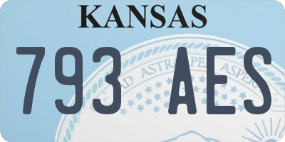 KS license plate 793AES