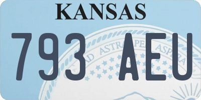 KS license plate 793AEU