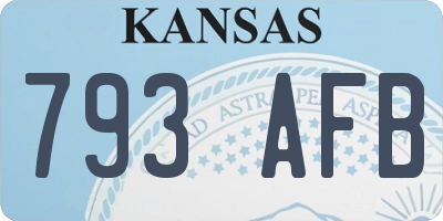 KS license plate 793AFB