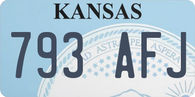 KS license plate 793AFJ