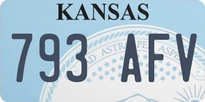 KS license plate 793AFV