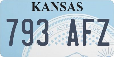 KS license plate 793AFZ