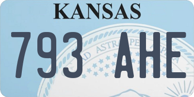 KS license plate 793AHE
