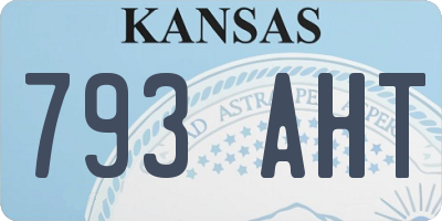 KS license plate 793AHT