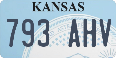 KS license plate 793AHV