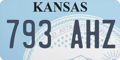 KS license plate 793AHZ