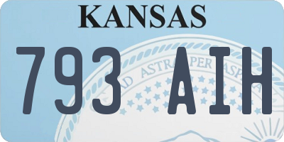 KS license plate 793AIH