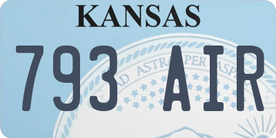 KS license plate 793AIR