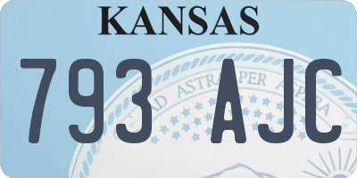 KS license plate 793AJC