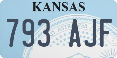 KS license plate 793AJF