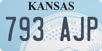 KS license plate 793AJP