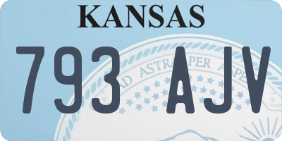 KS license plate 793AJV