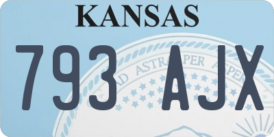 KS license plate 793AJX