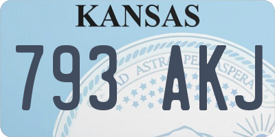 KS license plate 793AKJ