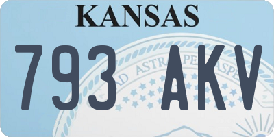 KS license plate 793AKV
