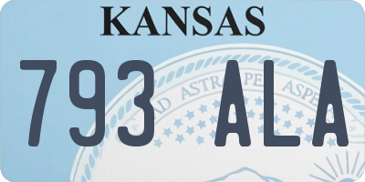 KS license plate 793ALA