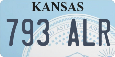 KS license plate 793ALR