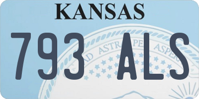KS license plate 793ALS