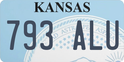 KS license plate 793ALU