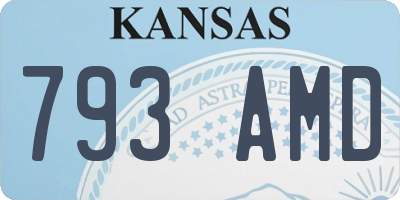 KS license plate 793AMD