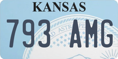 KS license plate 793AMG