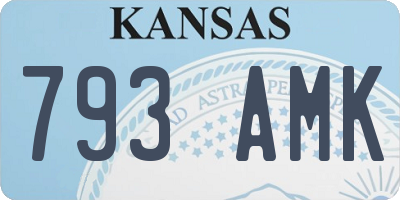 KS license plate 793AMK