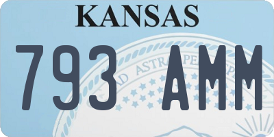 KS license plate 793AMM