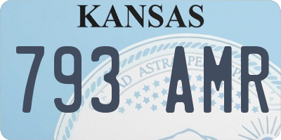 KS license plate 793AMR