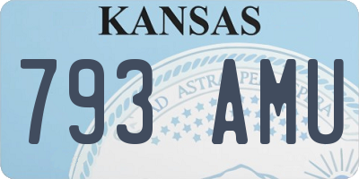 KS license plate 793AMU