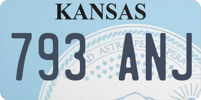 KS license plate 793ANJ