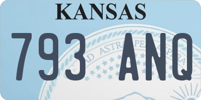 KS license plate 793ANQ