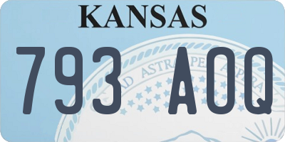 KS license plate 793AOQ