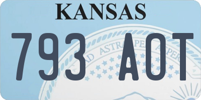 KS license plate 793AOT
