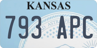 KS license plate 793APC