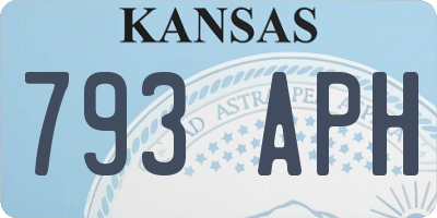 KS license plate 793APH
