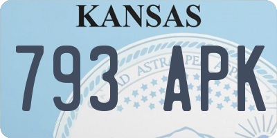 KS license plate 793APK