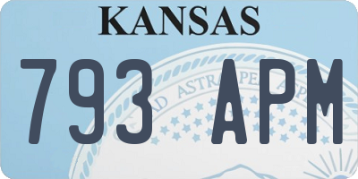 KS license plate 793APM