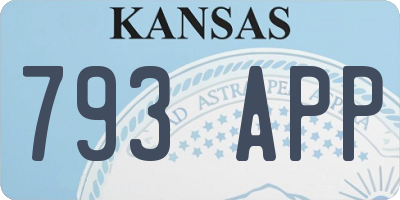 KS license plate 793APP