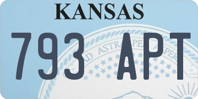 KS license plate 793APT