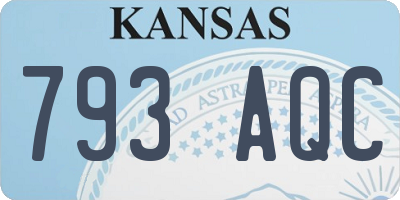 KS license plate 793AQC