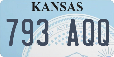 KS license plate 793AQQ