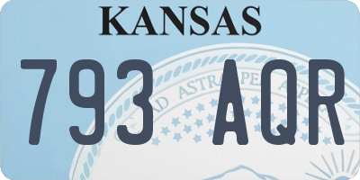 KS license plate 793AQR